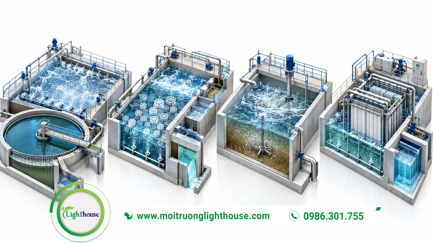 Quy trình xử lý nước thải qua các bể và công đoạn xử lý