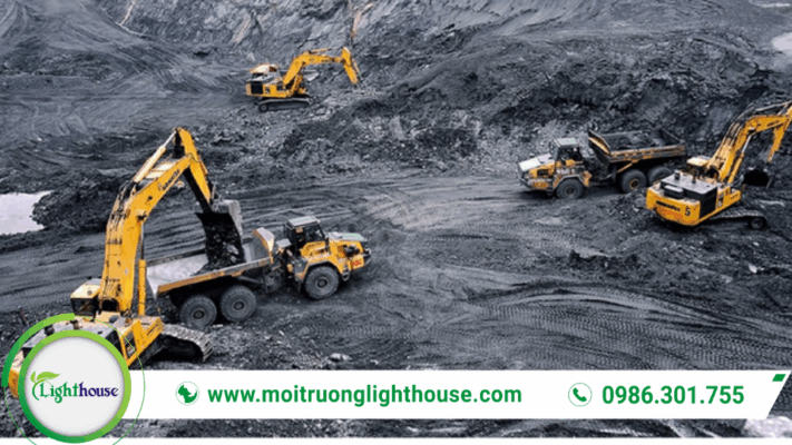 Kiểm kê khí nhà kính trong hoạt động khai thác mỏ với máy xúc và xe tải hạng nặng, đánh giá phát thải theo nguồn hoạt động.