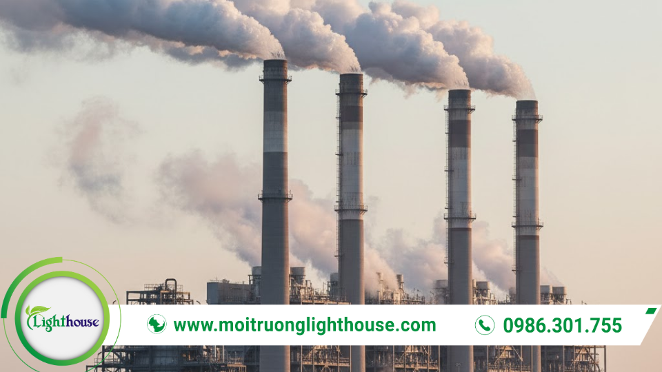 Hiện tượng khí nhà kính: Nguyên nhân, tác động và giải pháp hiệu quả 4 Nhà máy đốt nhiên liệu hóa thạch phát thải CO₂, góp phần gia tăng hiện tượng khí nhà kính và nóng lên toàn cầu.