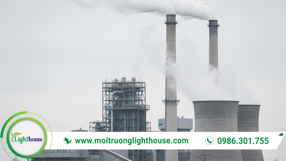 Nhà máy công nghiệp là nguồn CO2 lớn trong báo cáo phát thải khí nhà kính.