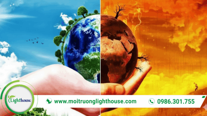 Sự cố môi trường là gì? Hình ảnh minh họa tác động làm thay đổi môi trường sống và khí hậu toàn cầu.