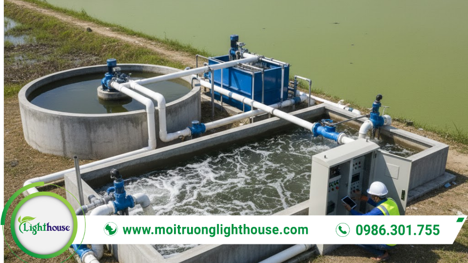 Công nghệ xử lý nước thải ao: Giải pháp tối ưu cho môi trường 2 Hệ thống công nghệ xử lý nước thải ao bằng phương pháp sinh học hiếu khí.