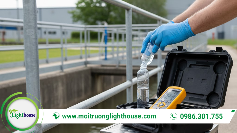 Quy Định & Tiêu Chuẩn Đo Kiểm Môi Trường Lao Động 2 Quy trình đo kiểm môi trường nước: lấy mẫu và kiểm tra chỉ tiêu tại hiện trường để kiểm soát chất lượng.”