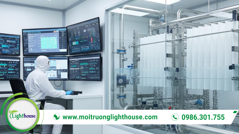 Trạm Xử Lý Nước Thải Sinh Hoạt, Công Nghiệp & Nông Nghiệp 3 Phòng điều khiển trung tâm của trạm xử lý nước thải với hệ thống giám sát tự động.