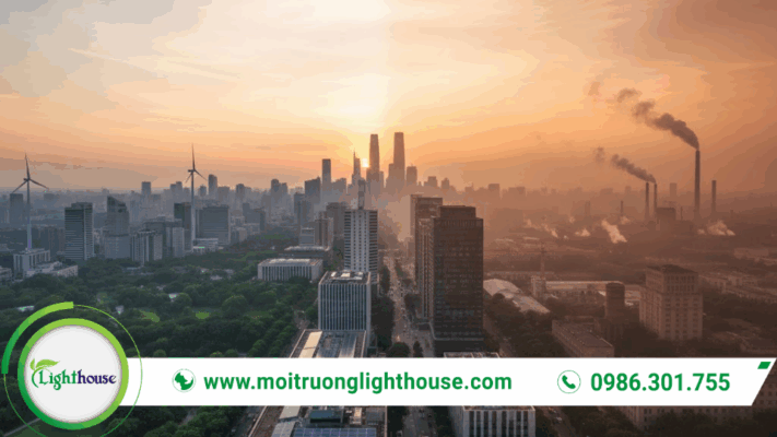 Nguồn phát thải khí nhà kính từ công nghiệp, giao thông và nông nghiệp.