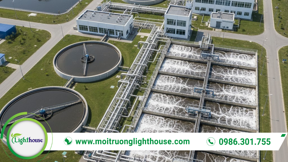 Khu Xử Lý Nước Thải: Giải Pháp Bảo Vệ Môi Trường Hiệu Quả 3 Hệ thống bể trong khu xử lý nước thải gồm các công đoạn lắng và xử lý chính nhằm loại bỏ chất ô nhiễm trong nước.