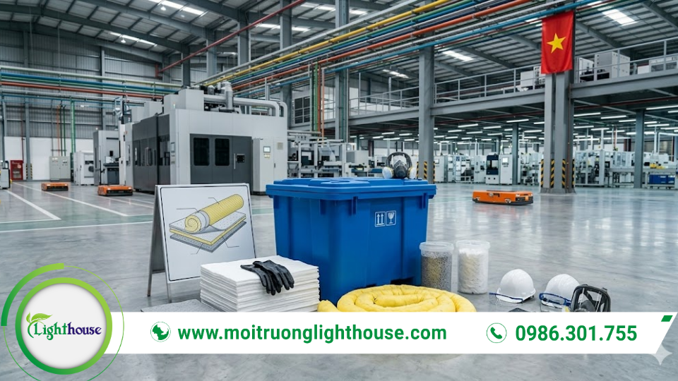 Giải pháp ứng phó môi trường sự cố tràn dầu bảo vệ doanh nghiệp toàn diện 2 quy trình ứng phó môi trường sự cố tràn dầu trong nhà xưởng công nghiệp