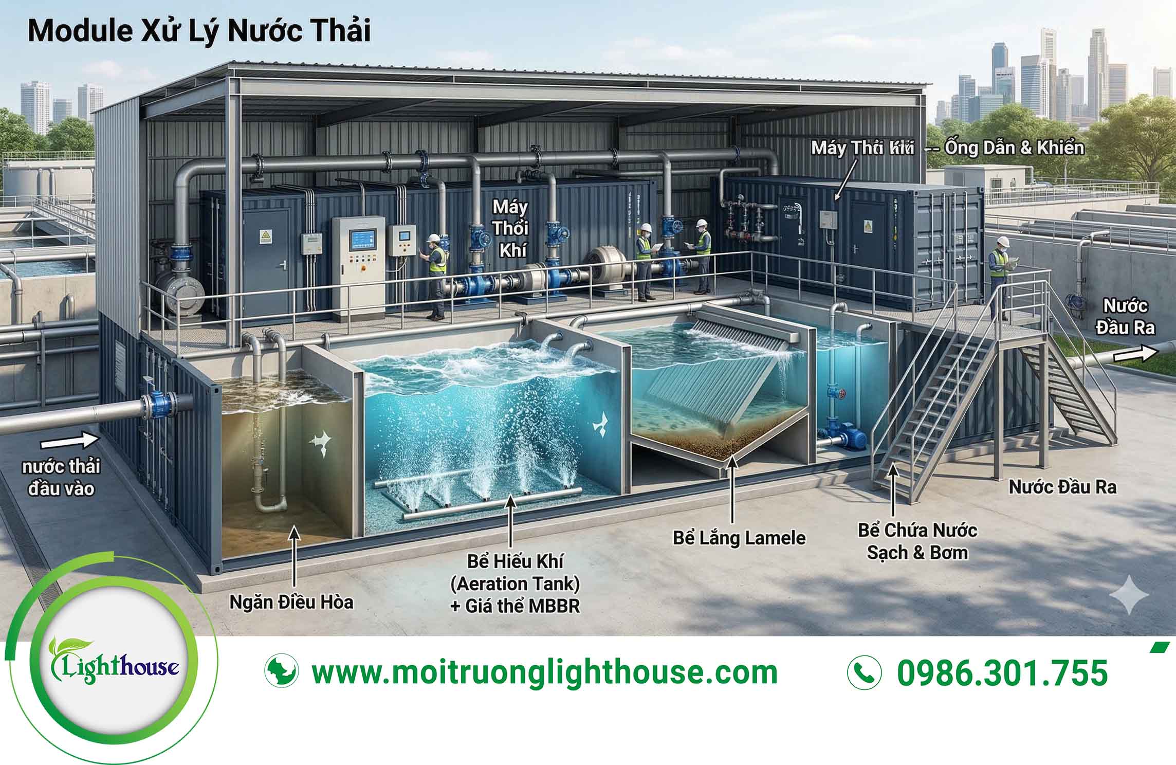 Module xử lý nước thải cho nha khoa nhỏ gọn 3 module xu ly nuoc thai 1