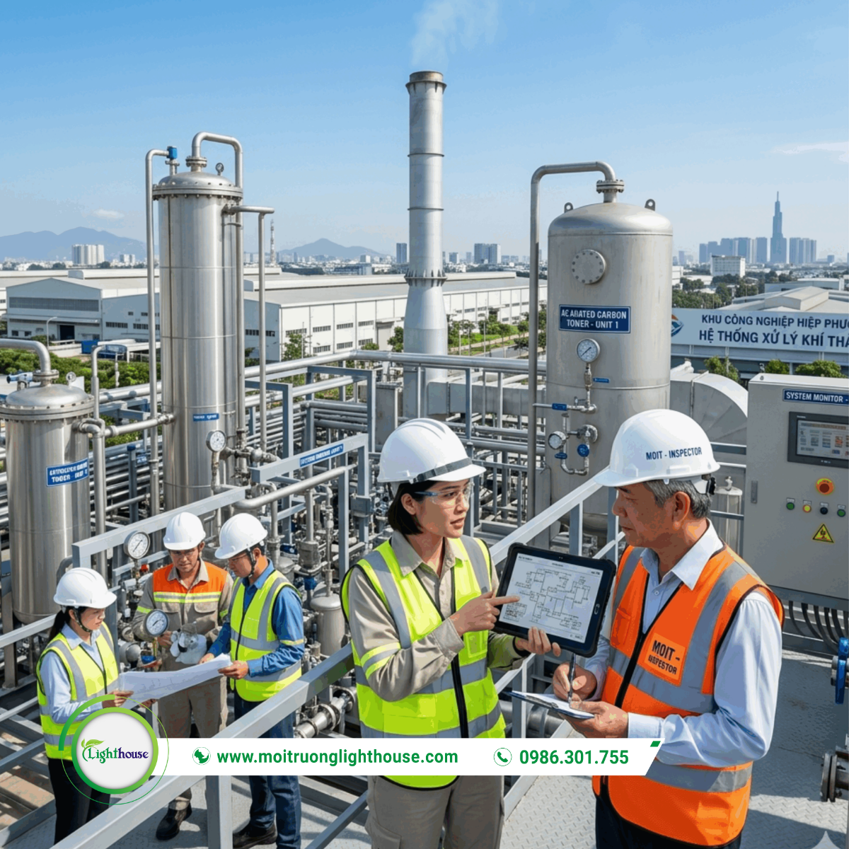 Lắp đặt và nghiệm thu hệ thống xử lý khí thải