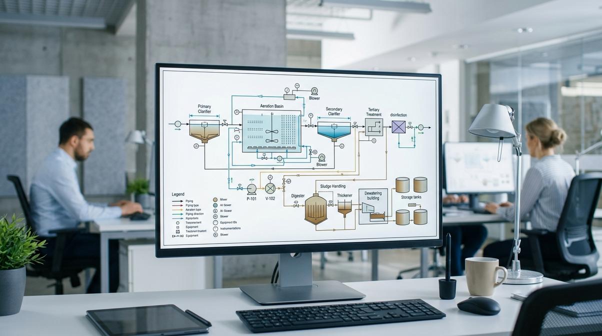 Bản Vẽ Hệ Thống Xử Lý Nước Thải: Quy Chuẩn Thiết Kế Chi Tiết 01