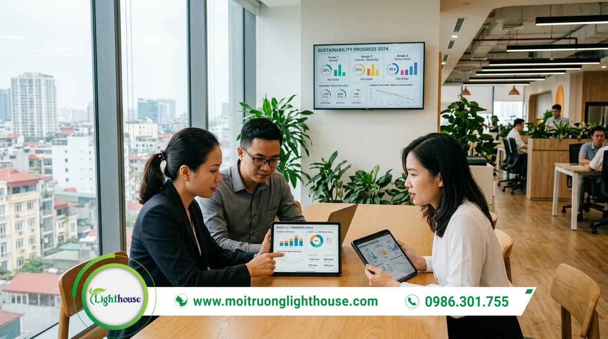 Dấu chân carbon doanh nghiệp: Hướng dẫn kiểm kê và giảm phát thải 01