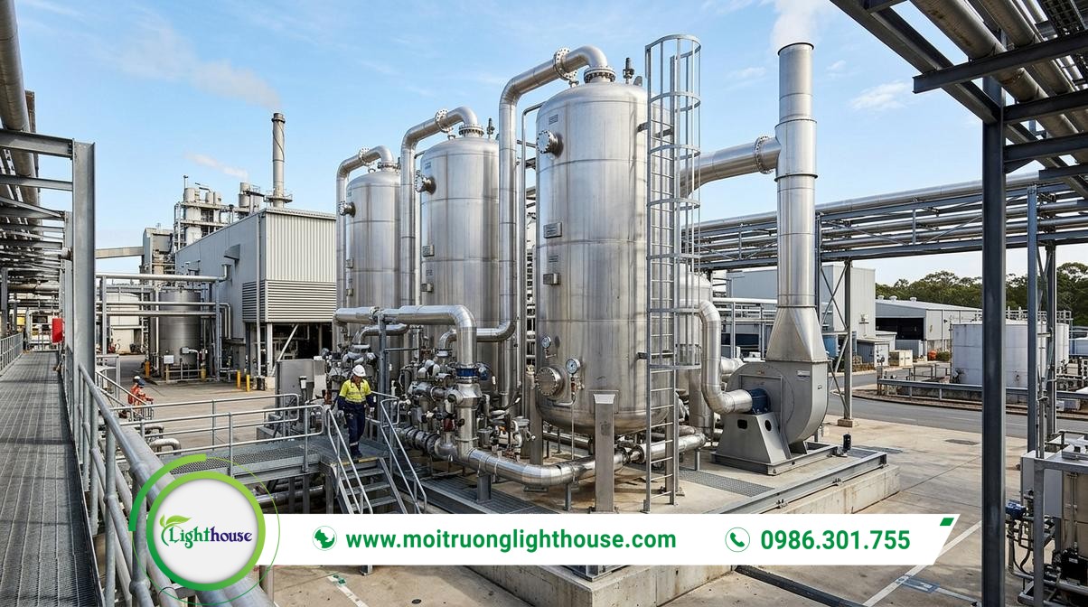 Hệ thống hấp phụ khí thải bằng than hoạt tính đạt chuẩn QCVN