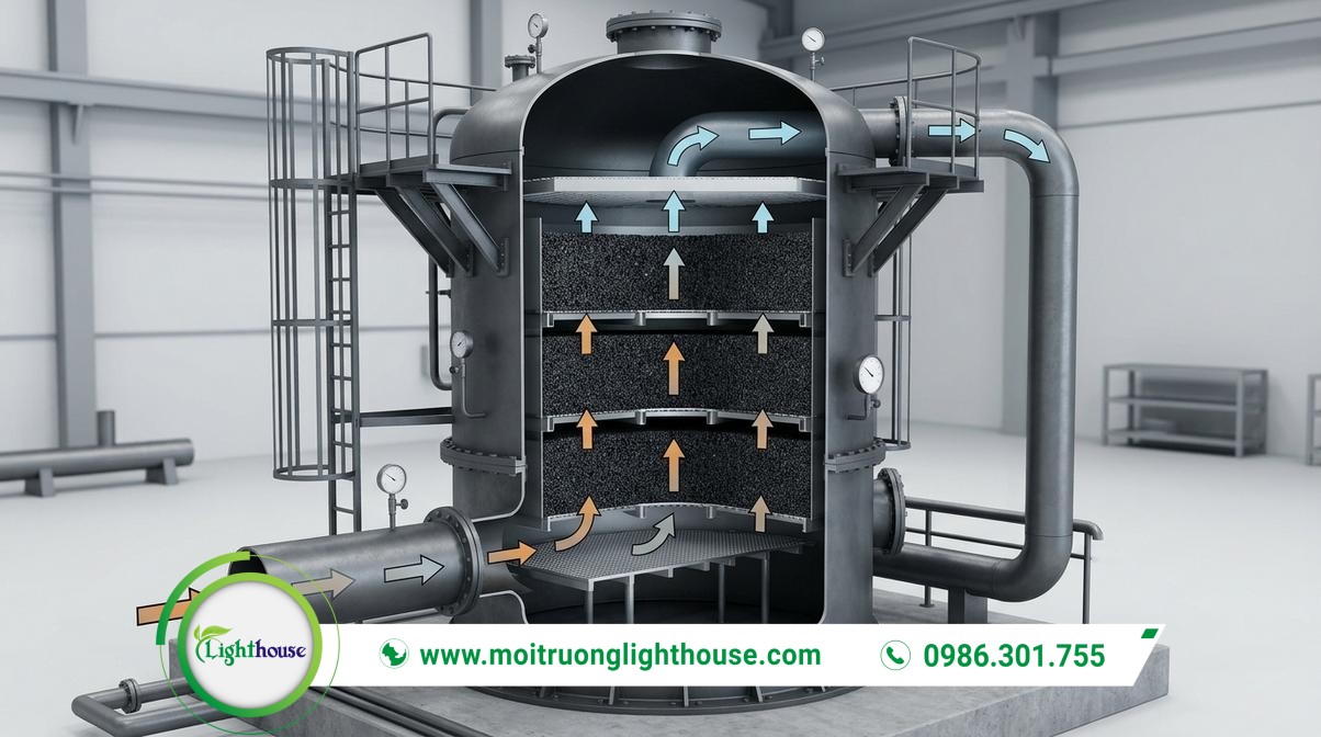 Hệ thống hấp phụ than hoạt tính: Cấu tạo và nguyên lý chuẩn 01