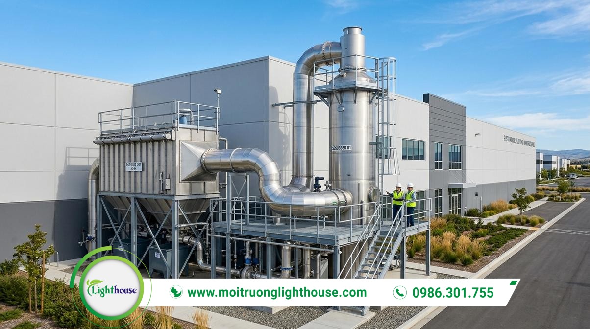 Hệ thống xử lý bụi và khí thải công nghiệp đạt chuẩn QCVN 01