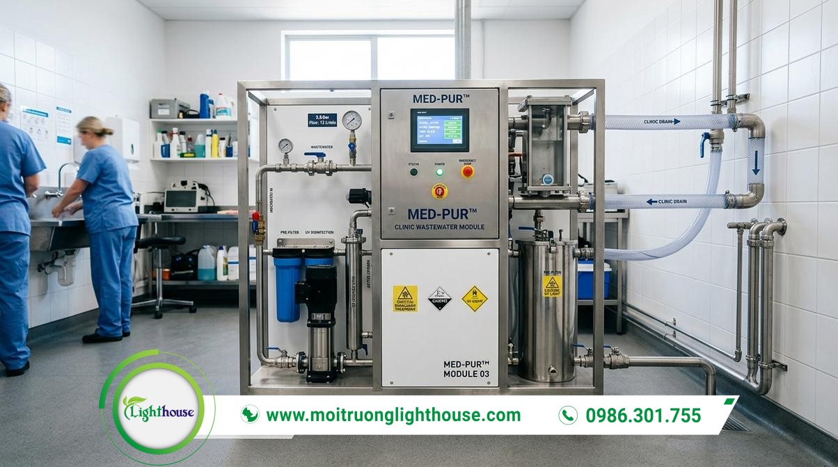 Module xử lý nước thải phòng khám: Giải pháp đạt chuẩn Sở Y tế 01